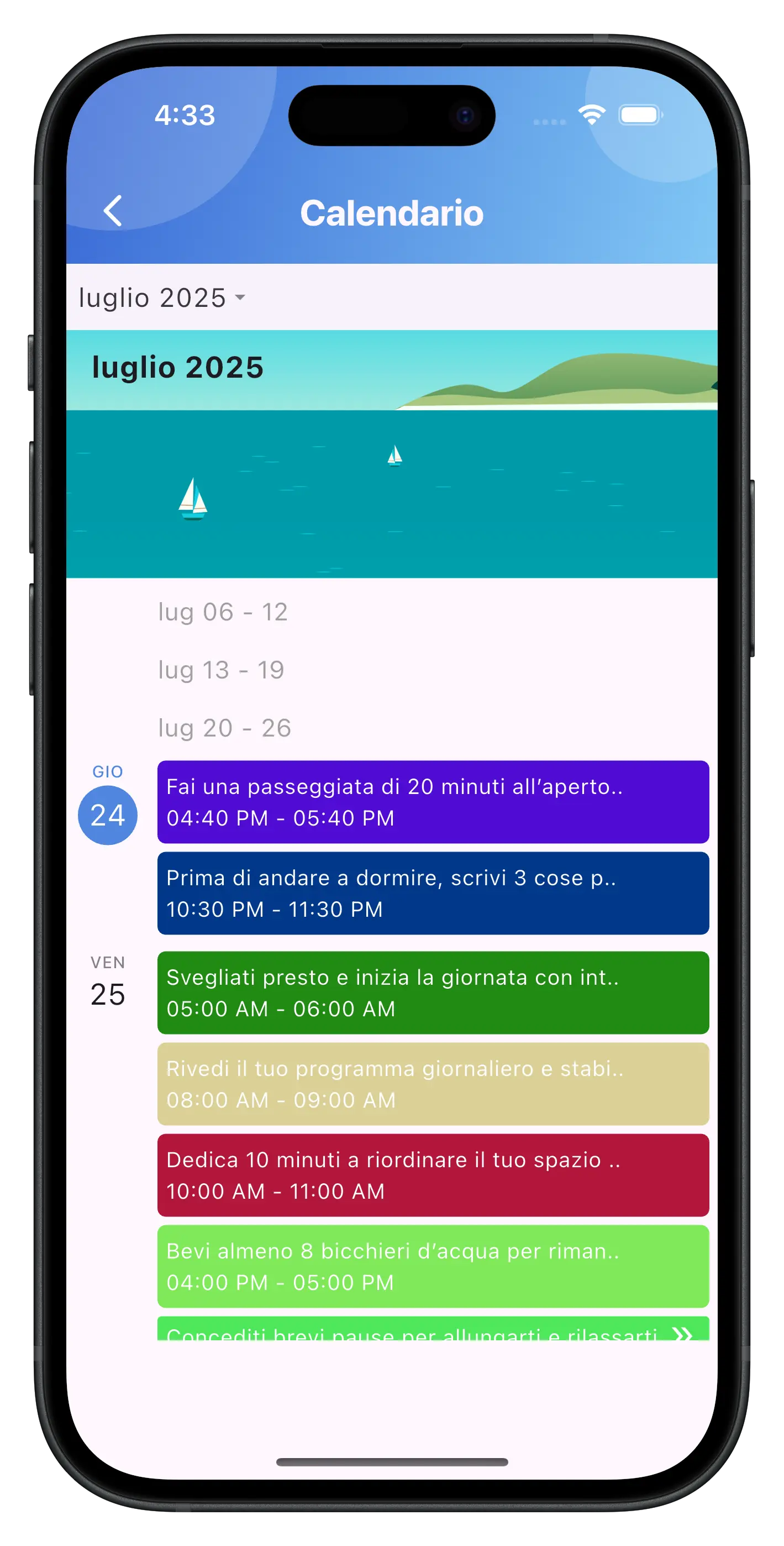Gestisci le tue categorie