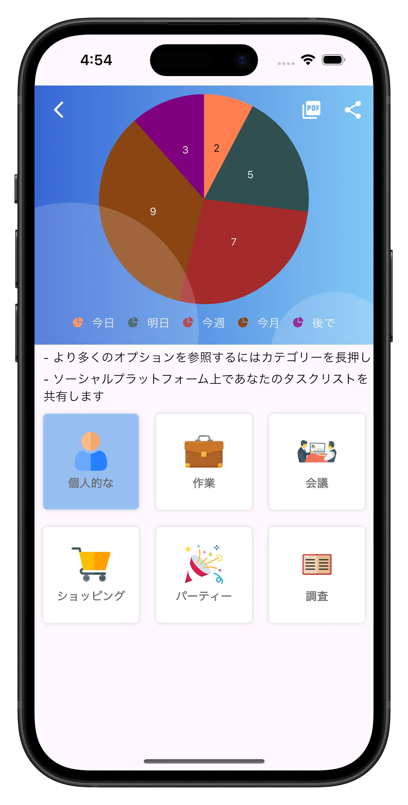 カレンダー概要